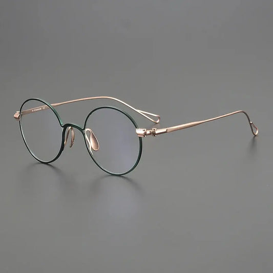 Women's Round Full Rim Titanium Prescription Glasses 942152 — view 1 | Rx Spectacle