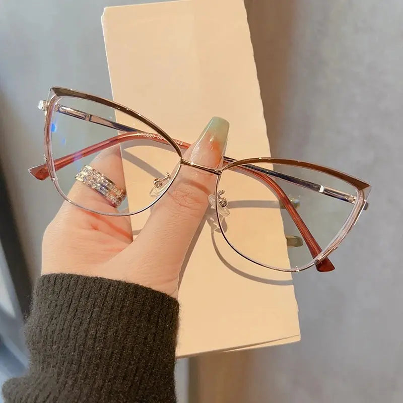 Women's Cat Eye Full Rim TR90 Prescription Glasses Y3020 — view 7 | Rx Spectacle