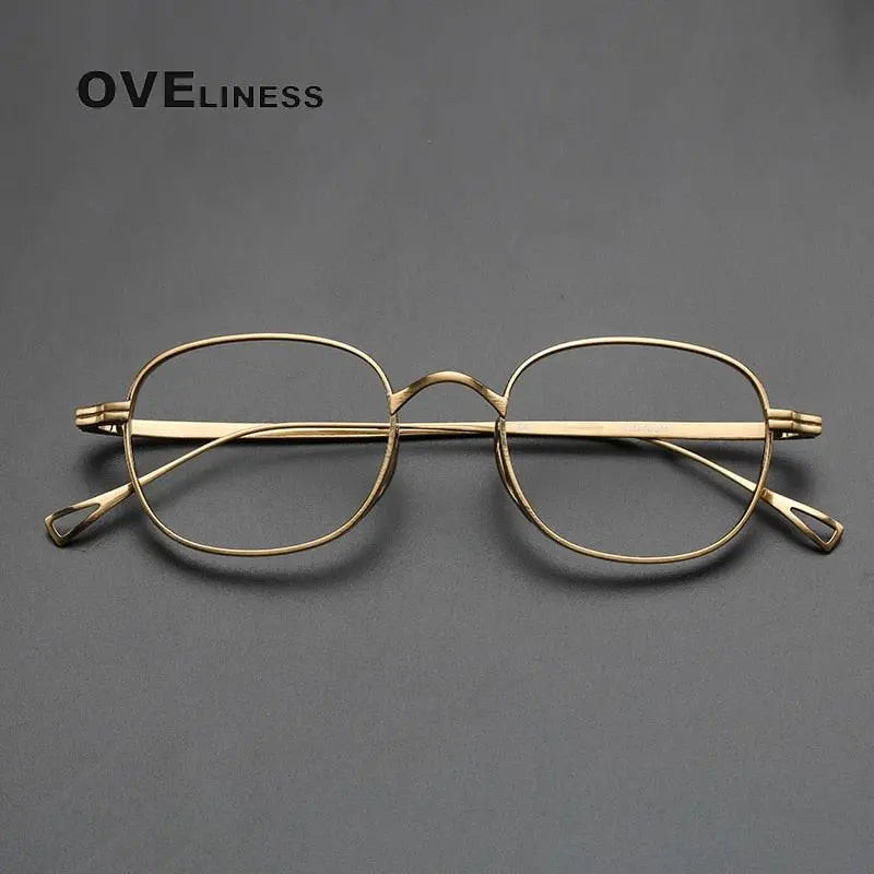 Unisex Round Full Rim Titanium Prescription Glasses 10518s — view 8 | Rx Spectacle