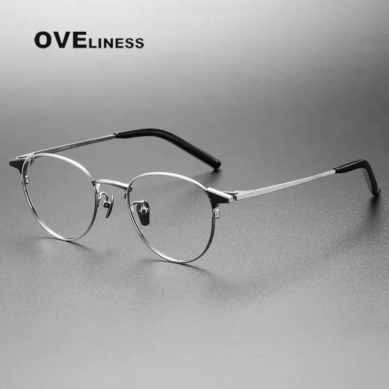 Women's Oval Full Rim Titanium Prescription Glasses 369960 — view 6 | Rx Spectacle