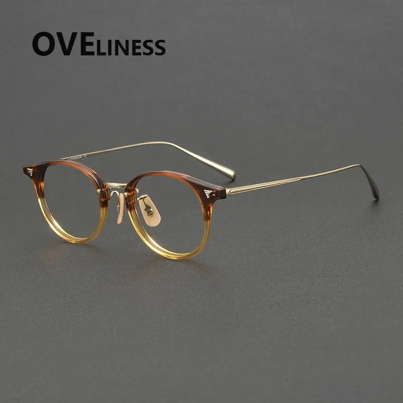 Women's Oval Full Rim Titanium Prescription Glasses 68510 — view 5 | Rx Spectacle