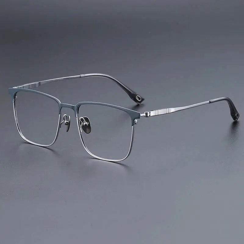 Men's Square Full Rim Titanium Prescription Glasses 670809 — view 3 | Rx Spectacle