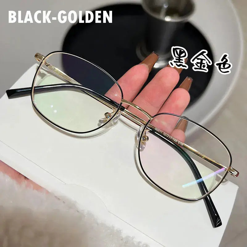Women's Oval Full Rim Titanium Prescription Glasses 80011 — view 4 | Rx Spectacle