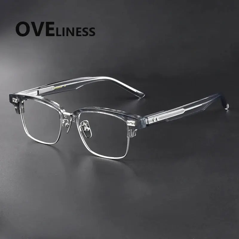 Women's Square Full Rim Titanium Prescription Glasses 369917 — view 6 | Rx Spectacle
