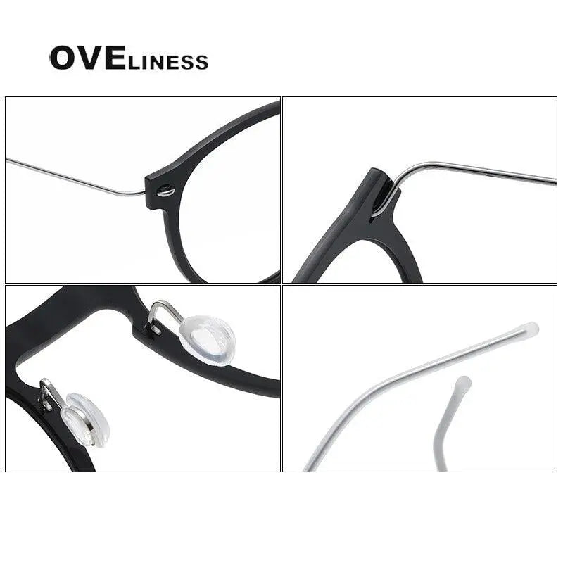 Unisex Round Full Rim Titanium Prescription Glasses 6603 — view 10 | Rx Spectacle