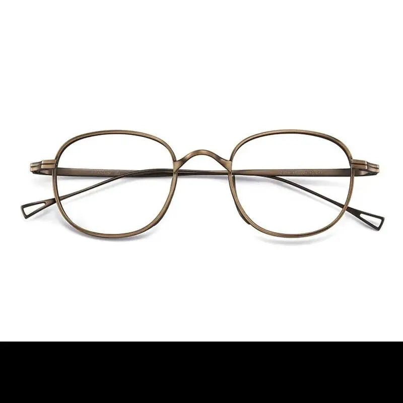 Unisex Round Full Rim Titanium Prescription Glasses 8016 — view 7 | Rx Spectacle