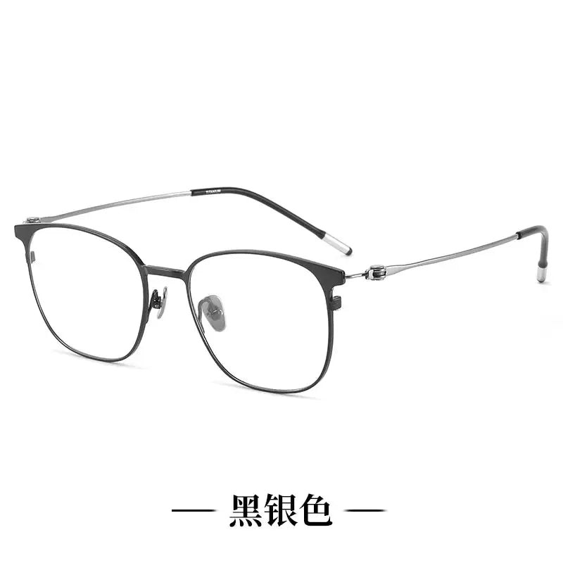 Women's Square Full Rim Titanium Prescription Glasses 81514 — view 6 | Rx Spectacle