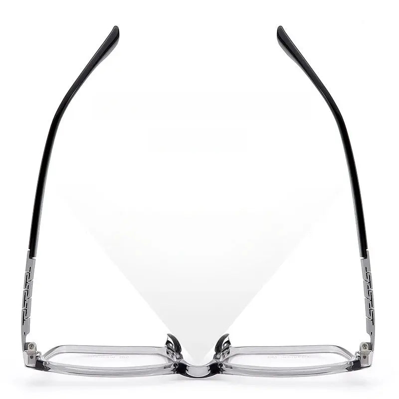 Men's Square Full Rim Titanium Prescription Glasses 23070 — view 5 | Rx Spectacle