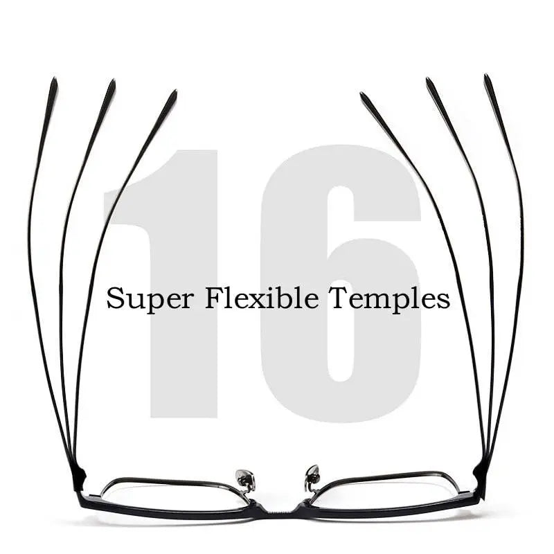 Men's Square Full Rim Titanium Prescription Glasses S1905 — view 8 | Rx Spectacle