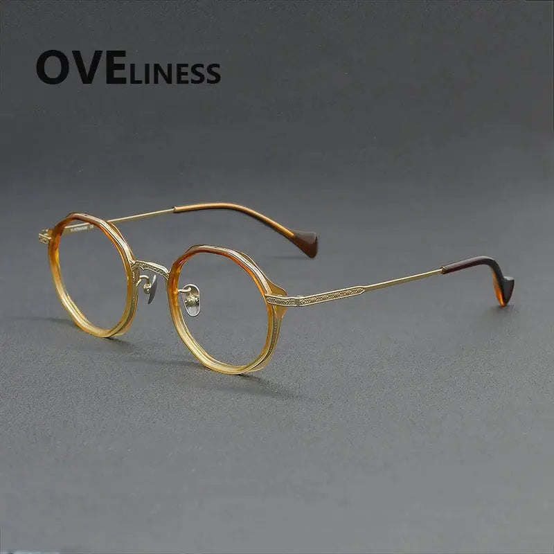 Women's Round Full Rim Titanium Prescription Glasses 926007 — view 5 | Rx Spectacle