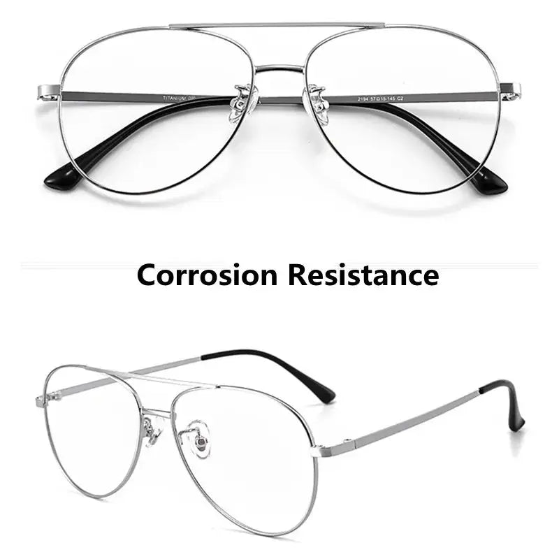 Men's Full Rim Titanium Double Bridge Prescription Glasses 2194 — view 5 | Rx Spectacle