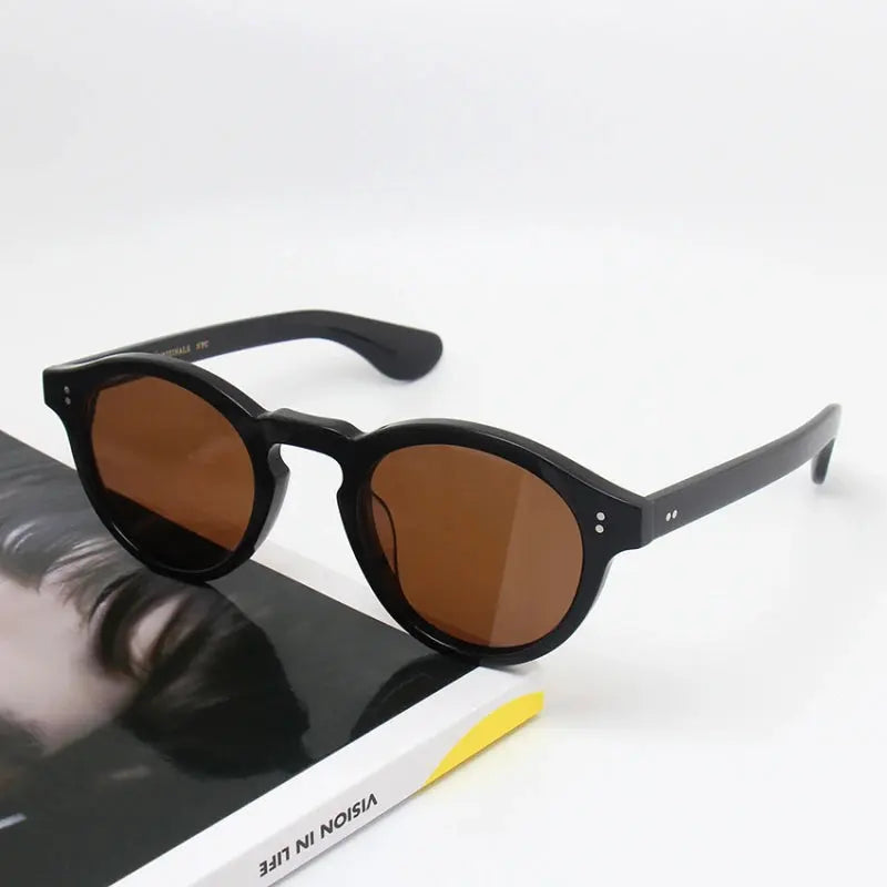 Unisex Round Full Rim Acetate Prescription Glasses 26145 — view 4 | Rx Spectacle