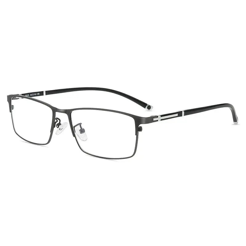 Unisex Square Full Rim Titanium Prescription Glasses 456235 — view 7 | Rx Spectacle