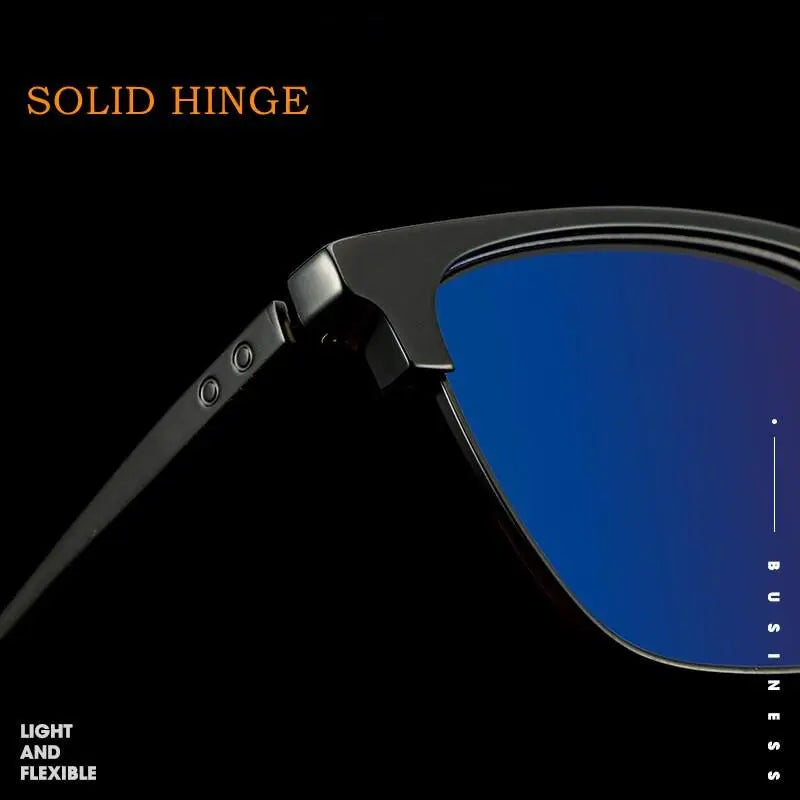 Men's Square Full Rim Titanium Prescription Glasses 8653cmh — view 5 | Rx Spectacle