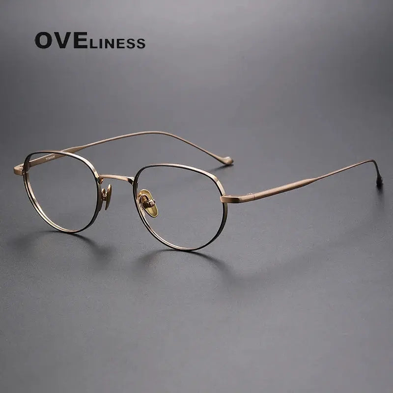 Women's Oval Full Rim Titanium Prescription Glasses 133229 — view 3 | Rx Spectacle