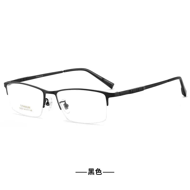 Unisex Browline Full Rim Titanium Prescription Glasses 65035 — view 5 | Rx Spectacle