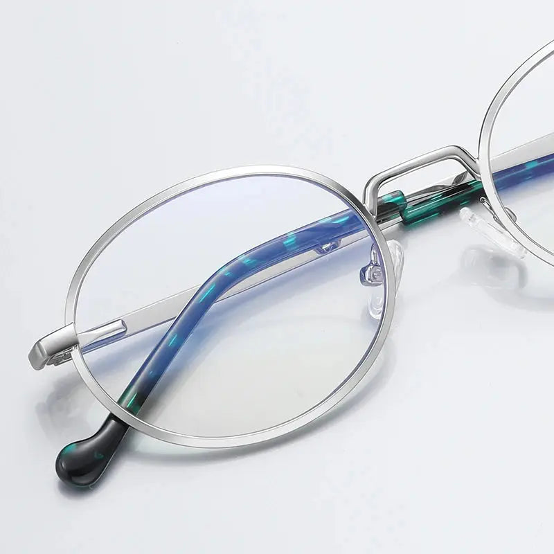 Women's Round Full Rim Alloy Prescription Glasses 3058 — view 21 | Rx Spectacle