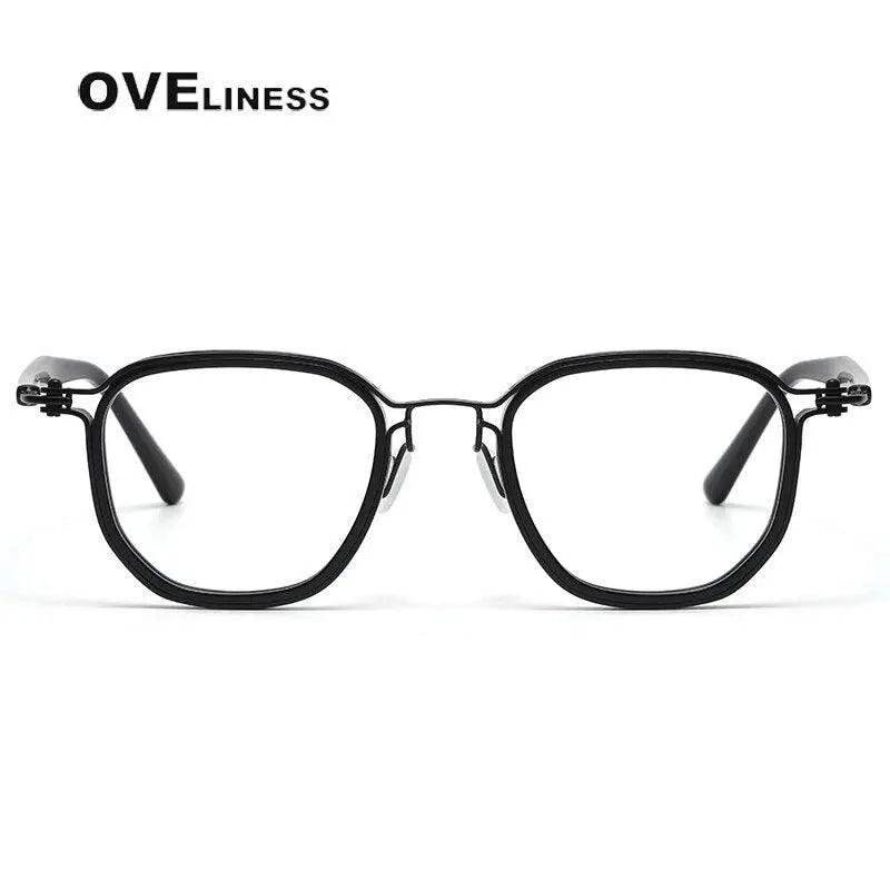 Unisex Round Full Rim Titanium Prescription Glasses 5865 — view 10 | Rx Spectacle