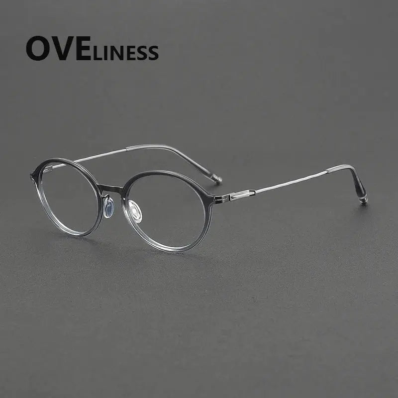 Women's Oval Full Rim Titanium Prescription Glasses 202515 — view 6 | Rx Spectacle