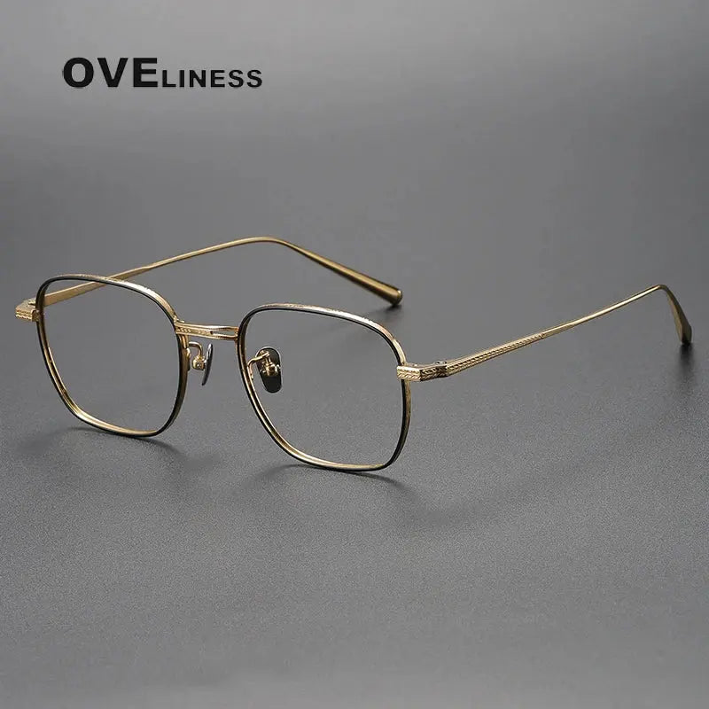 Unisex Polygon Full Rim Titanium Prescription Glasses 369015 — view 6 | Rx Spectacle