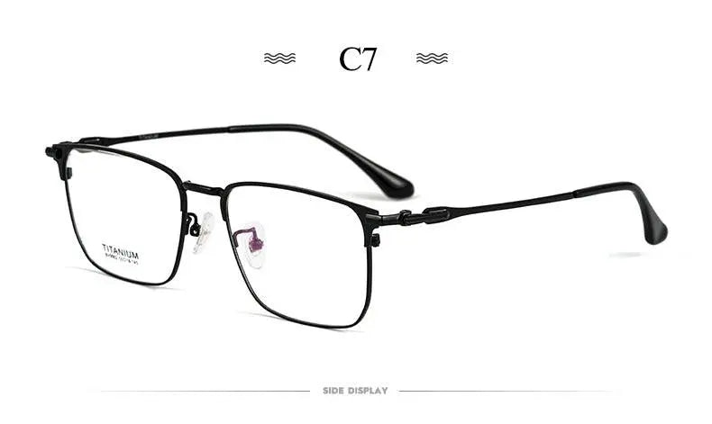 Men's Square Semi-Rimless Titanium Prescription Glasses Bv9002 — view 11 | Rx Spectacle