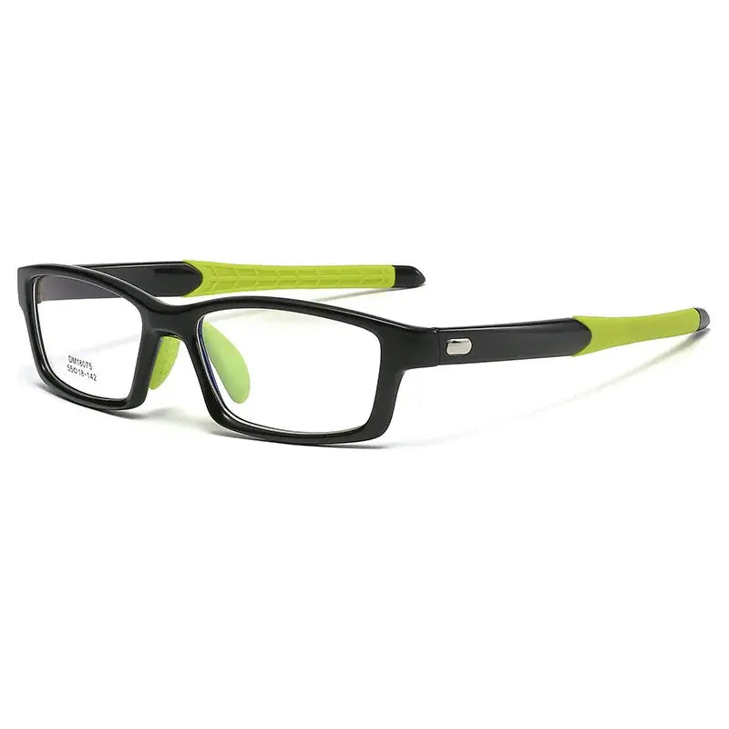 Men's Rectangular Full Rim Titanium Sports Glasses 90 — view 6 | Rx Spectacle