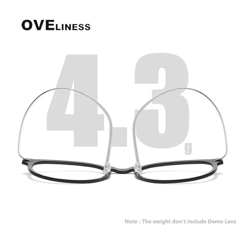 Unisex Round Full Rim Titanium Prescription Glasses 6603 — view 12 | Rx Spectacle