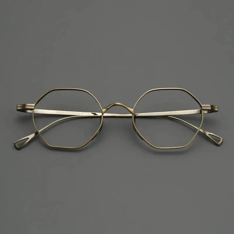 Women's Polygon Full Rim Titanium Prescription Glasses 20872 — view 3 | Rx Spectacle