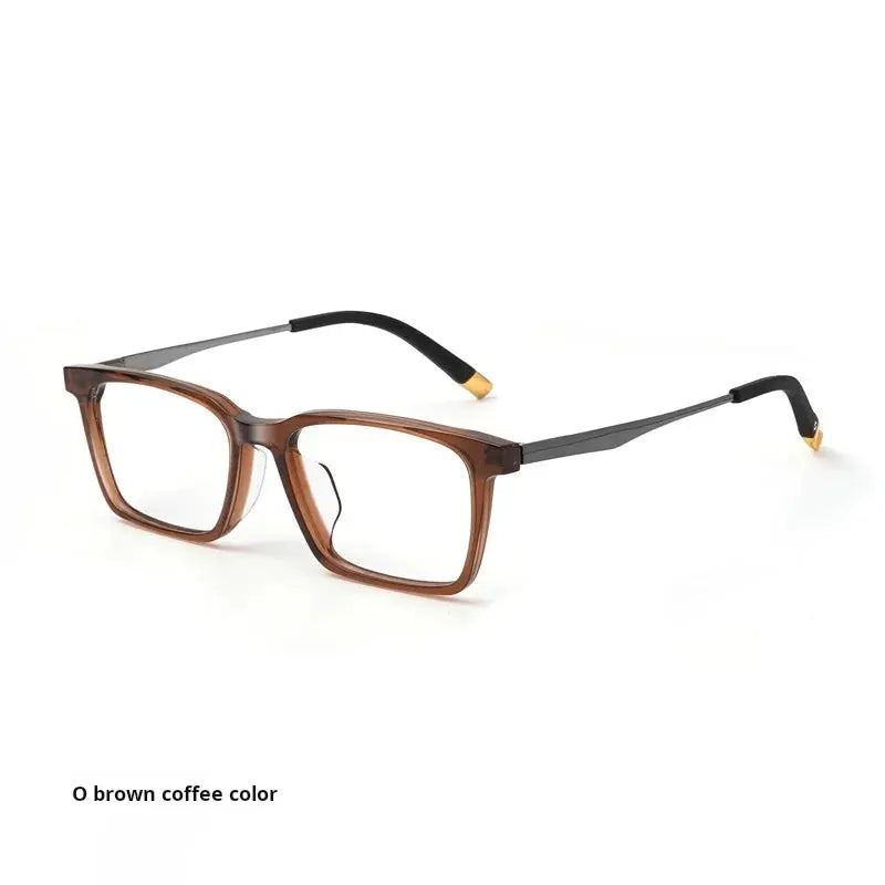 Unisex Square Full Rim Titanium Prescription Glasses 72583 — view 6 | Rx Spectacle