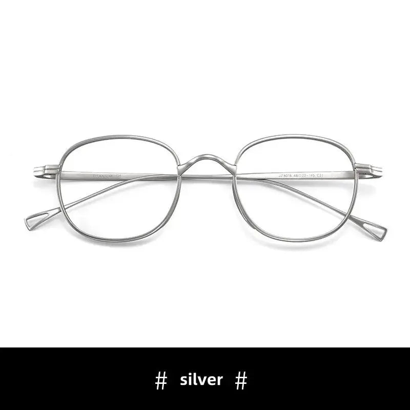 Unisex Round Full Rim Titanium Reading Glasses 8016 — view 7 | Rx Spectacle