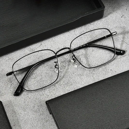 Men's Polygon Full Rim Titanium Prescription Glasses 79479 — view 1 | Rx Spectacle