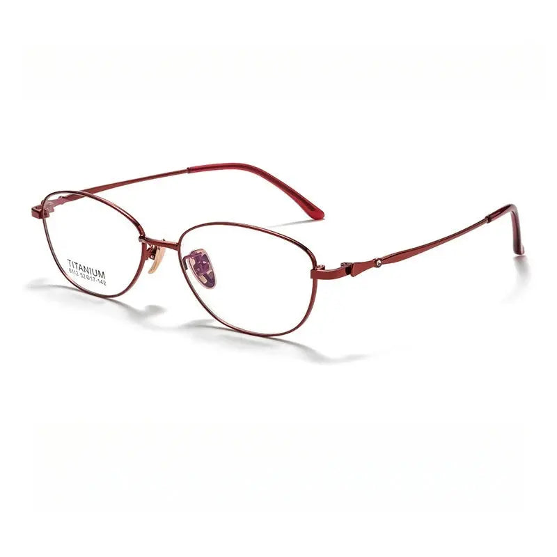 Women's Oval Full Rim Alloy Prescription Glasses 6112 — view 6 | Rx Spectacle