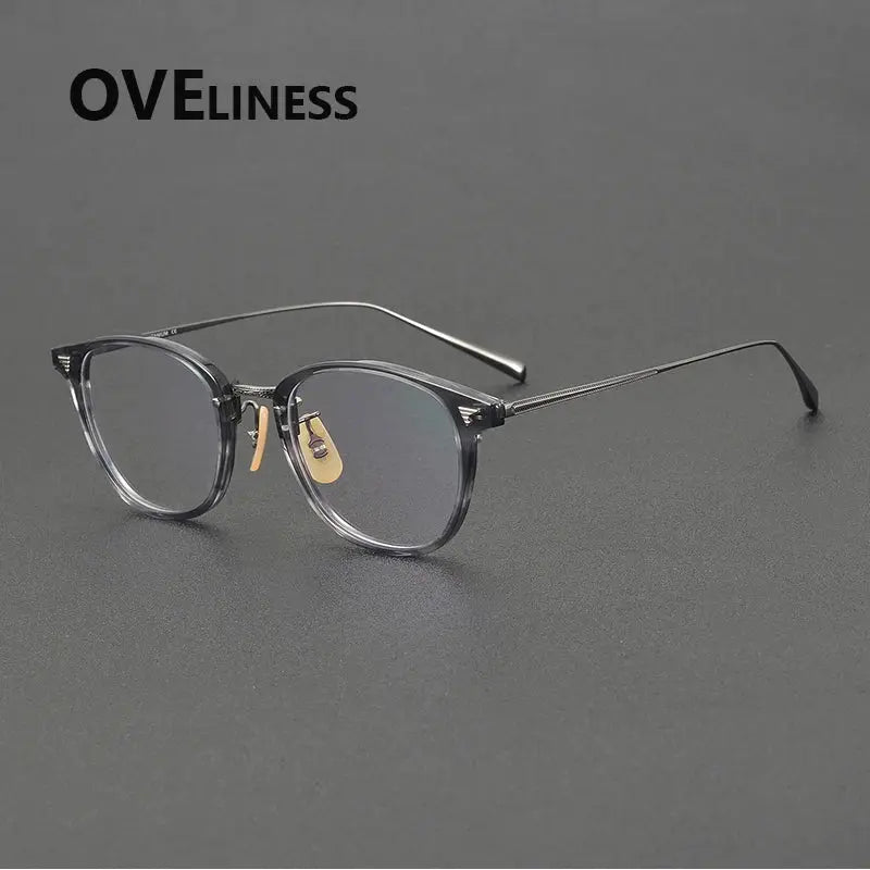 Women's Oval Full Rim Titanium Prescription Glasses 84548 — view 6 | Rx Spectacle