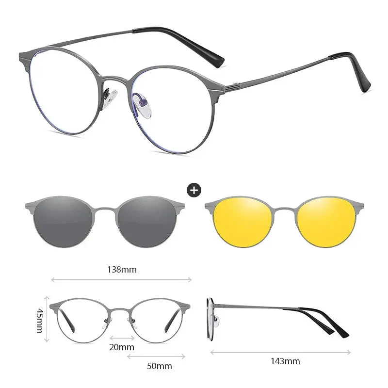 Women's Square Full Rim Titanium Prescription Glasses 414819 — view 21 | Rx Spectacle