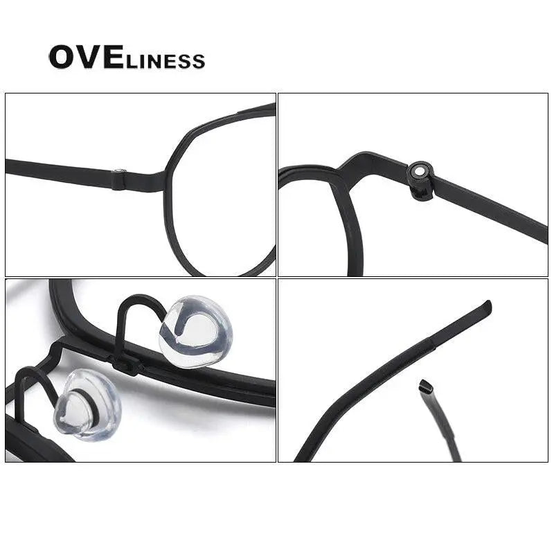 Unisex Round Full Rim Titanium Double Bridge Prescription Glasses 9745 — view 11 | Rx Spectacle