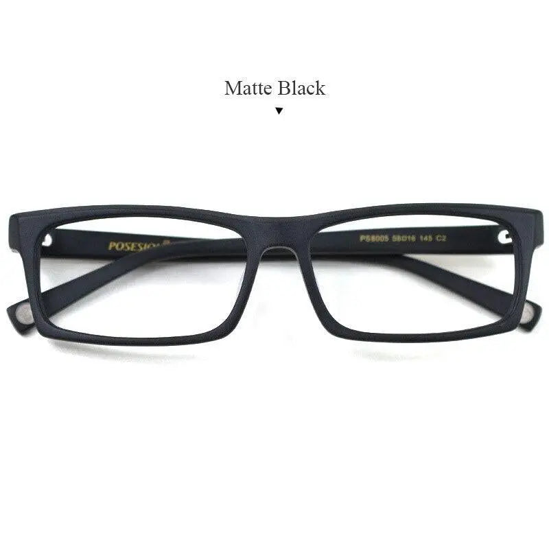 Men's Rectangular Full Rim Acetate Prescription Glasses Ps8005 — view 3 | Rx Spectacle