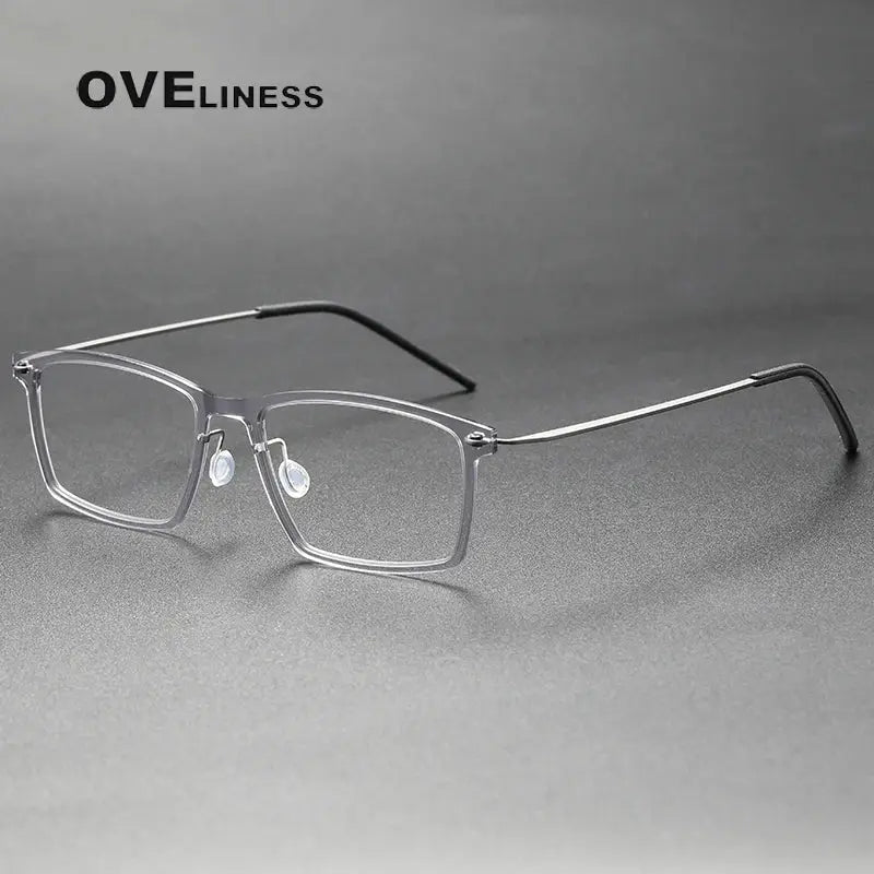 Women's Square Full Rim Titanium Prescription Glasses 366544 — view 3 | Rx Spectacle