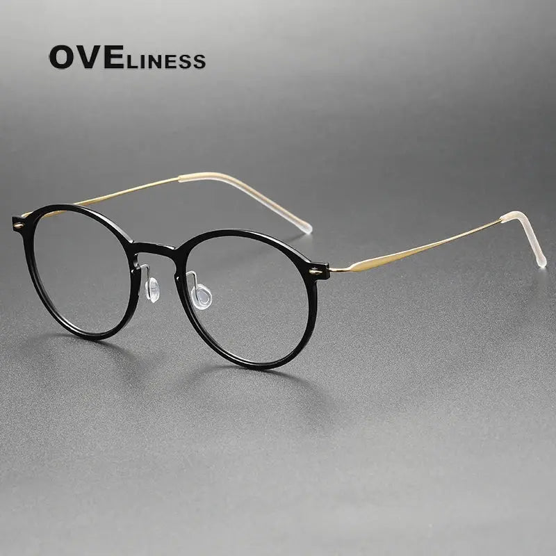 Women's Round Full Rim Titanium Prescription Glasses 326541 — view 10 | Rx Spectacle