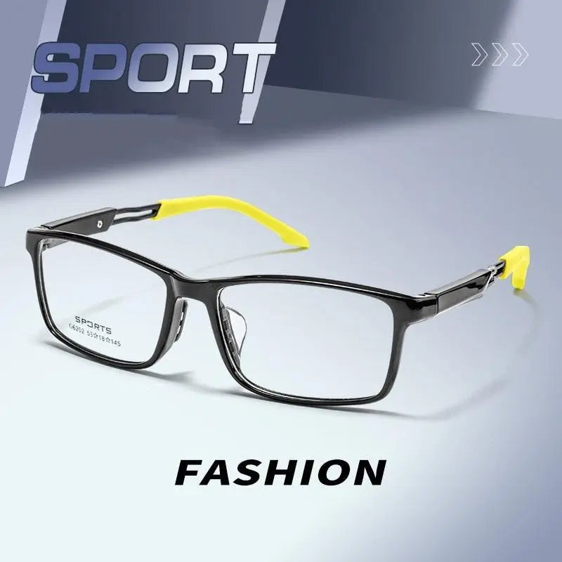 Unisex Square Full Rim Ultem Sports Glasses 6202g — view 8 | Rx Spectacle