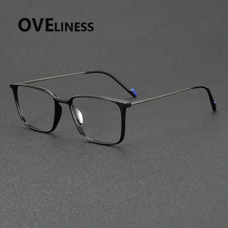 Women's Square Full Rim Titanium Prescription Glasses 92346 — view 6 | Rx Spectacle