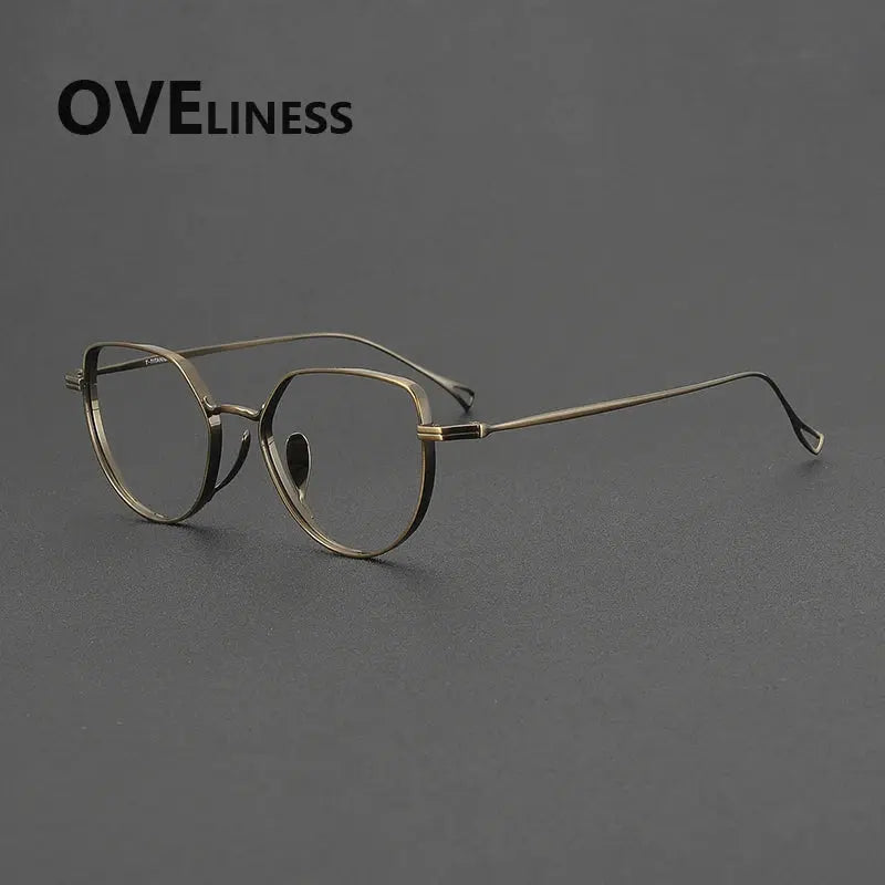 Unisex Cat Eye Full Rim Titanium Prescription Glasses 643002 — view 6 | Rx Spectacle