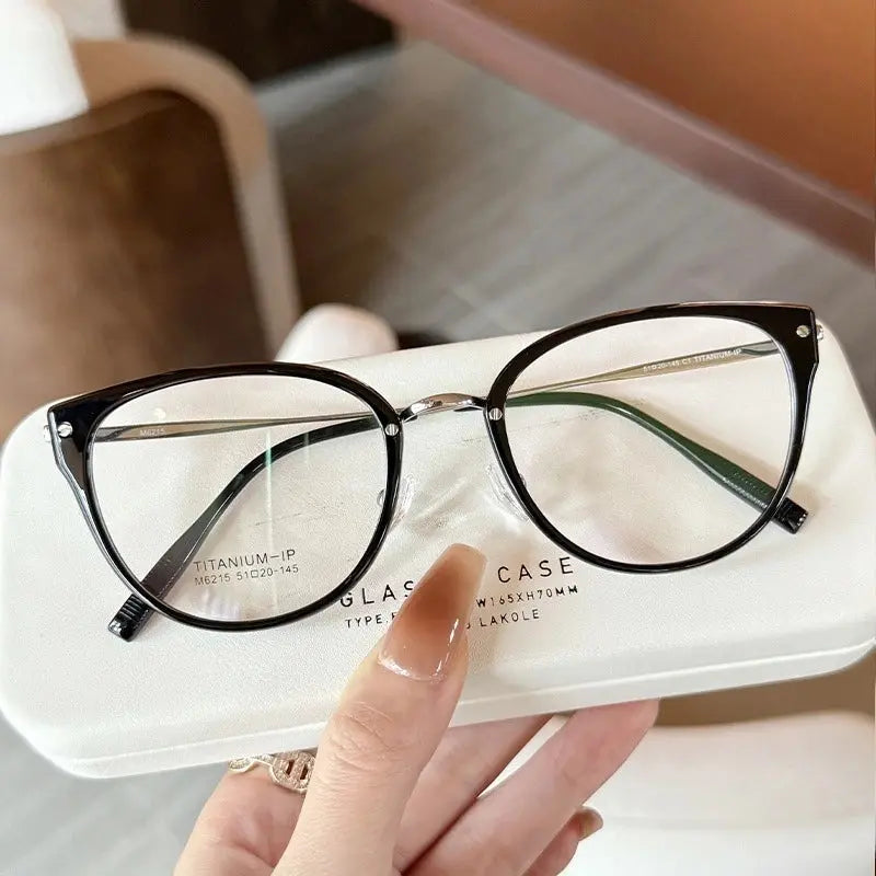 Women's Cat Eye Full Rim Titanium Prescription Glasses 62159 — view 6 | Rx Spectacle