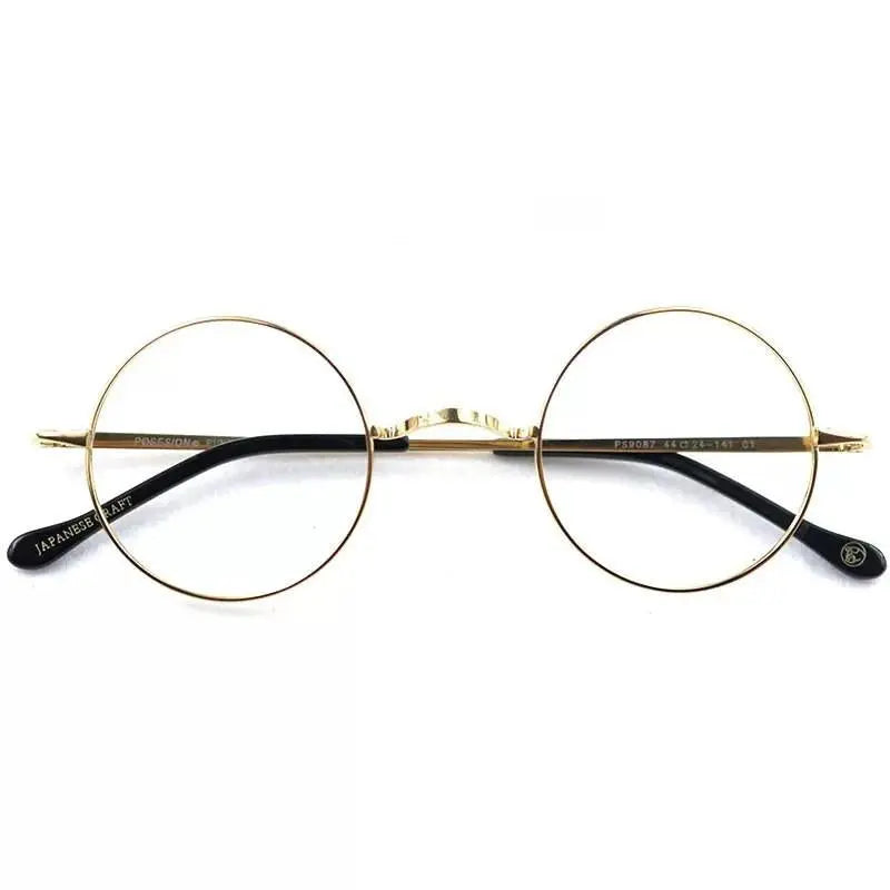 Unisex Round Full Rim Titanium Prescription Glasses — view 2 | Rx Spectacle