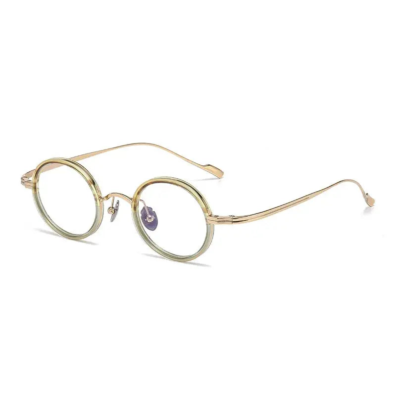 Women's Round Full Rim Titanium Prescription Glasses 886860 — view 5 | Rx Spectacle