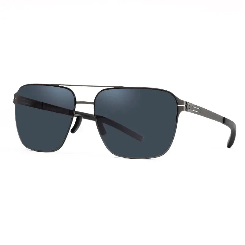 Men's Square Full Rim Stainless Steel Prescription Glasses 491759 — view 4 | Rx Spectacle