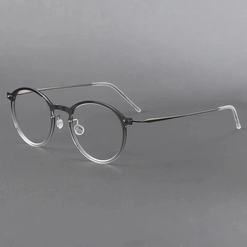 Unisex Round Full Rim Titanium Prescription Glasses 16541 — view 5 | Rx Spectacle