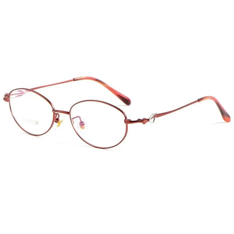 Women's Oval Full Rim Alloy Prescription Glasses 3524X — view 4 | Rx Spectacle