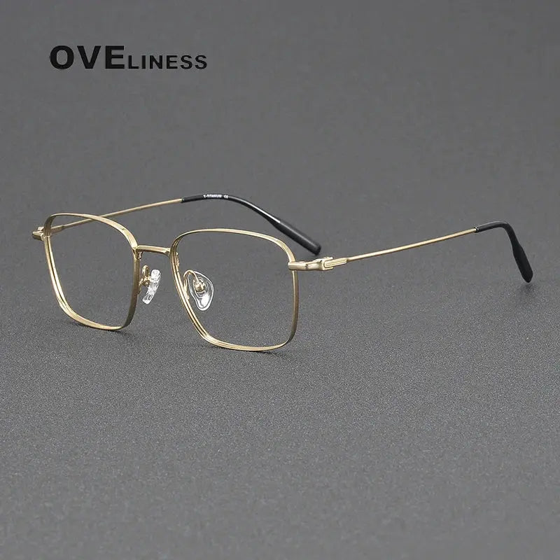 Unisex Square Full Rim Titanium Prescription Glasses 381026 — view 3 | Rx Spectacle