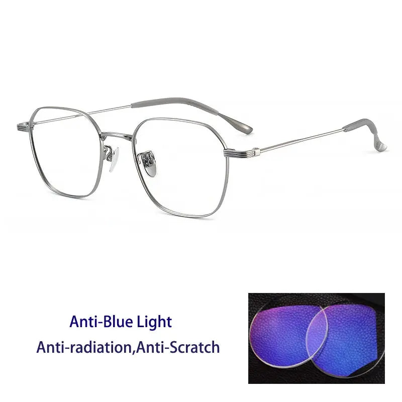 Women's Square Full Rim Titanium Prescription Glasses 214900 — view 10 | Rx Spectacle