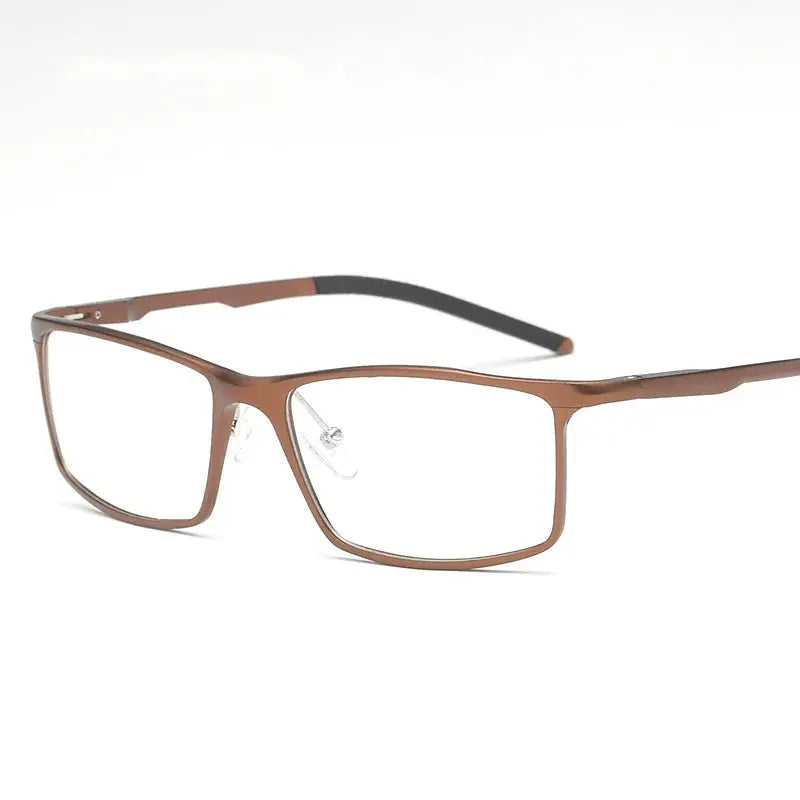 Men's Rectangular Full Rim Aluminum Prescription Glasses 607000 — view 3 | Rx Spectacle